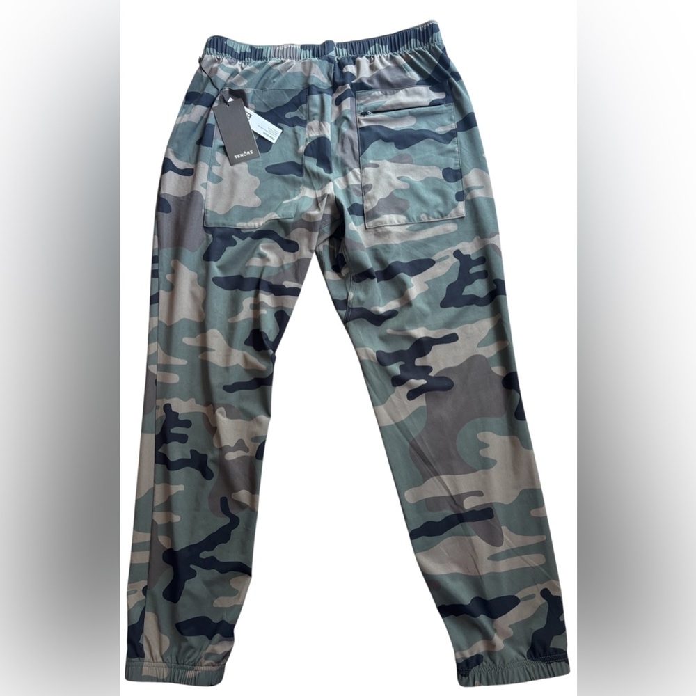 NWT Tenōre Flow Pant Olive Camo Mens Size L Surf Sun Run Lounge